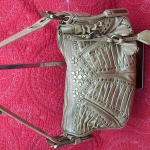 Isabela Fiore Shir thing gold handbag